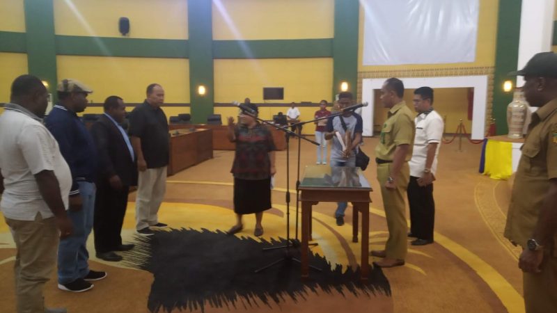 Setwan Gelar Gladi Resik Paripurna Peresmian Pimpinan DPRD  Mimika