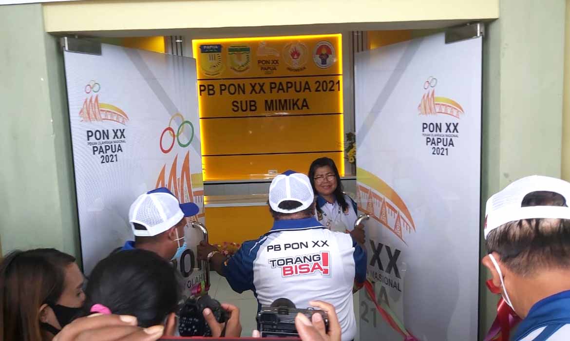 Bupati Mimika Resmikan Sekretariat PB PON XX Sub Mimika