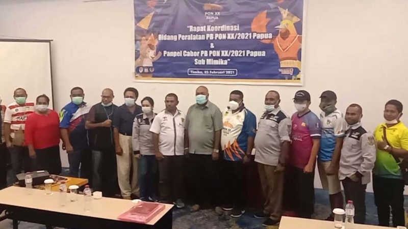 Peralatan Perlengkapan 12 Panpel Disiplin Cabor di Mimika Siap Masuki Pelelangan