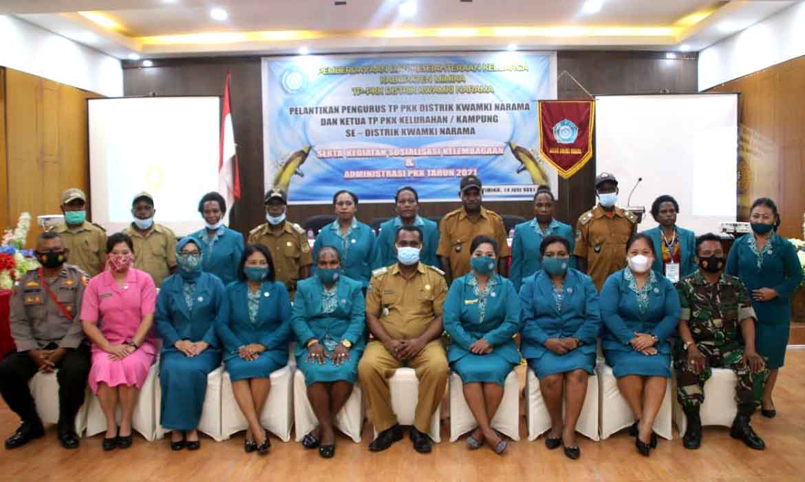 Tim Penggerak PKK Distrik Kwamki Narama Resmi Dilantik