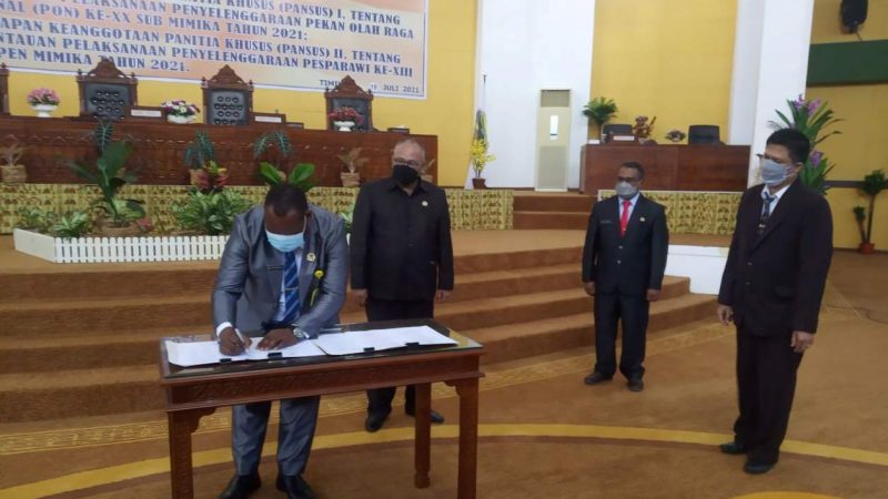 Sah Ditetapkan, Pansus PON XX Dan Pesparawi ke XIII DPRD Siap Mengawasi Kinerja Panitia Lokal