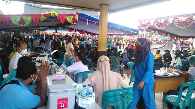 Kegiatan Vaksinasi di Kantor Pelayanan Polres Mimika, Masyarakat Diajak Untuk Vaksin