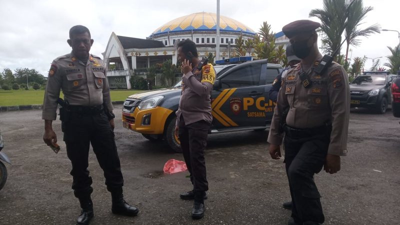 Antisipasi Hasil Putusan Incraht PTUN, Personel Polres Berjaga jaga di Gedung DPRD Mimika