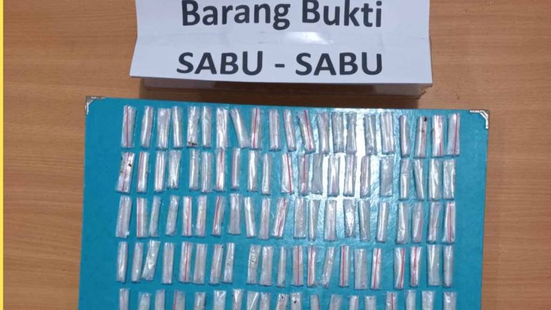 123 Bungkus Sabu yang Diamankan BNNK Mimika Beratnya 111,48 Gram