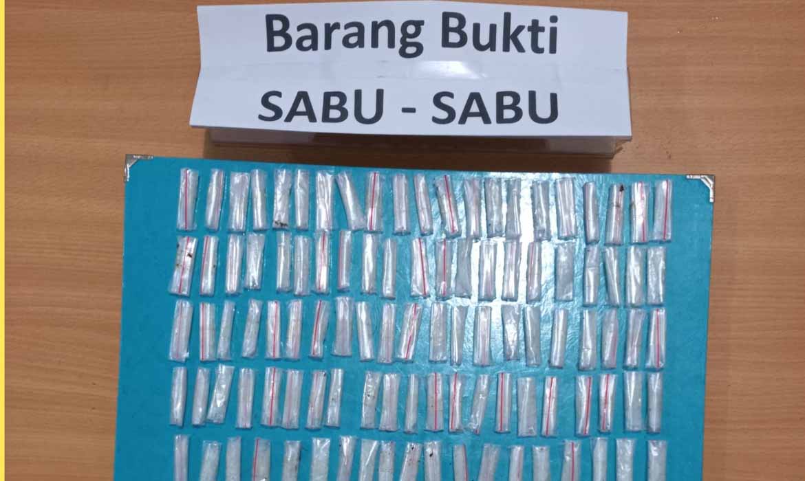 123 Bungkus Sabu yang Diamankan BNNK Mimika Beratnya 111,48 Gram