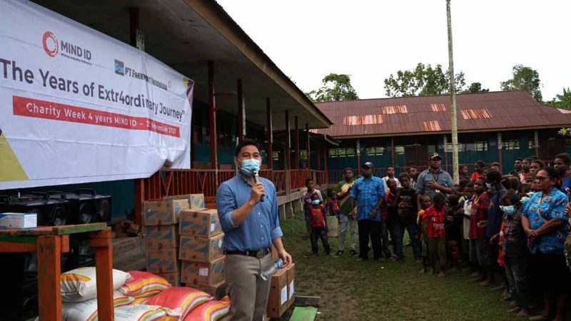 Rayakan HUT Ke-4 MIND ID Berbagi di Timika
