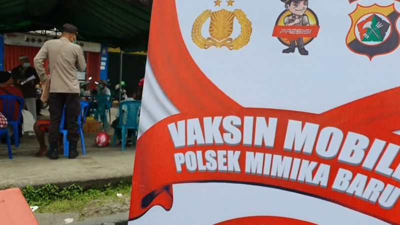 Polsek Miru Gencar Laksanakan Vaksinasi Mobile