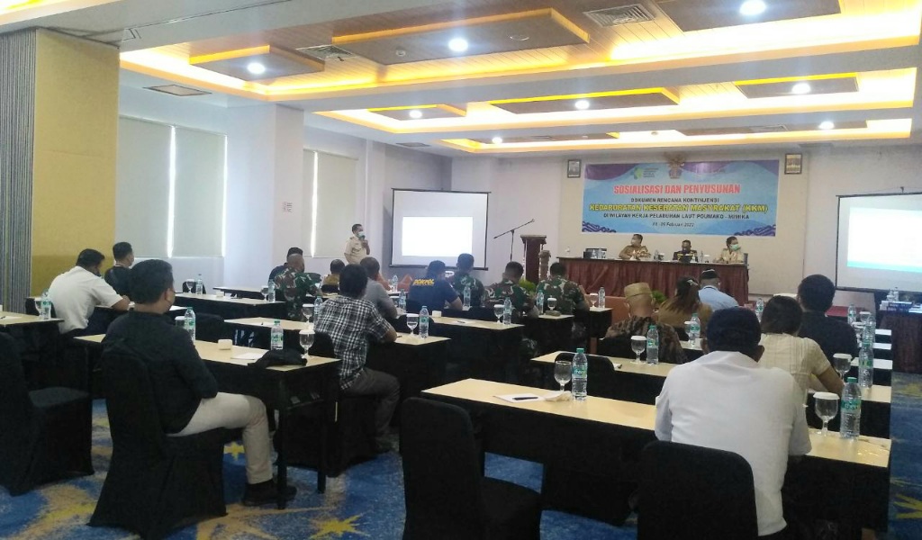 KKP Kelas III Biak Gelar Sosialisasi dan Penyusunan Rencana Kontijensi KKM di Mimika