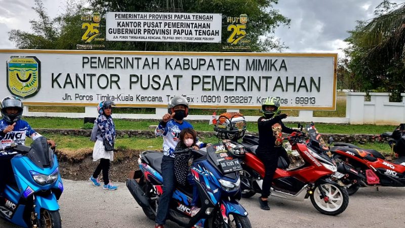 Touring Agus Setiawan HPCI Sorong ‘Jelajah Bumi Cendrawasih’ Senang Mampir di Mimika   