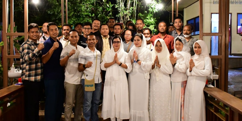 Danlanal Timika Silaturahmi Dengan Insan Pers Mimika