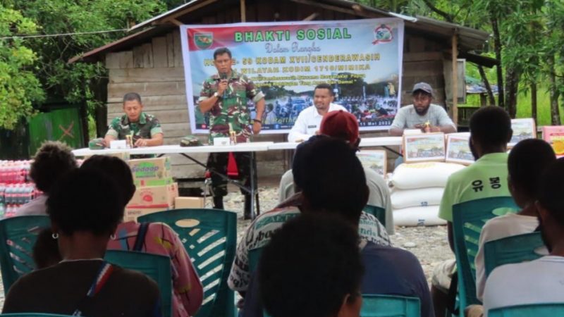 Peringati HUT Kodam XVII Cenderawasih ke 59, Kodim 1710 Mimika Gelar Baksos