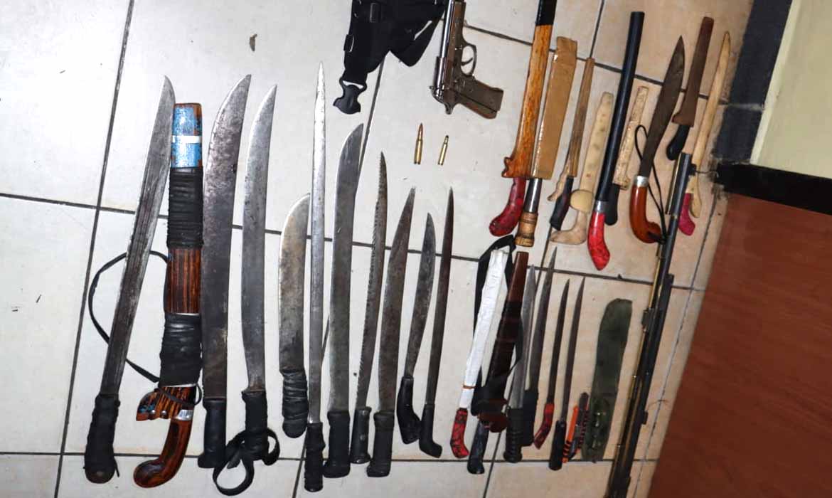 Razia di Tiga Lokasi, Polres Jayawijaya Sita Amunisi dan Puluhan Sajam