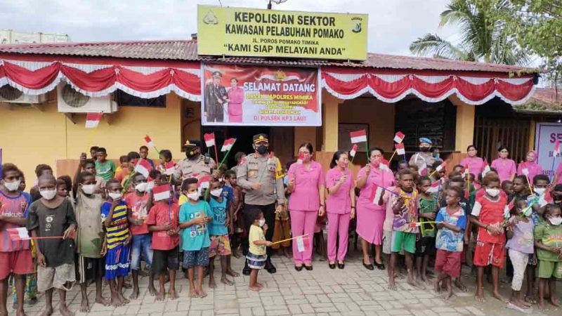 Kapolres Mimika Kunjungan Kerja ke Polsek Mimika Timur dan Polsek Pomako