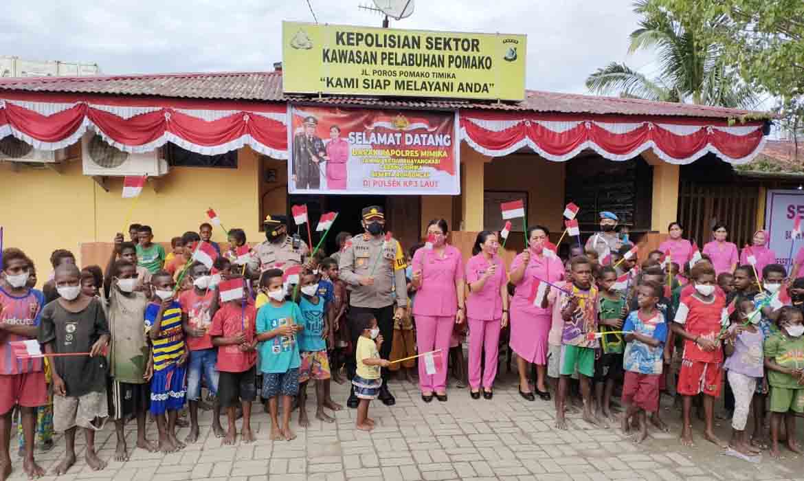 Kapolres Mimika Kunjungan Kerja ke Polsek Mimika Timur dan Polsek Pomako