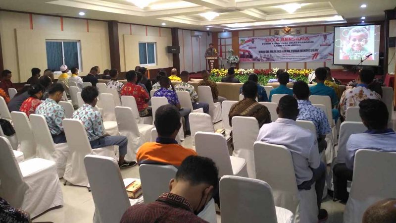 Gelar Doa Bersama Dengan Para Kepala Sekolah dan Perwakilan OSIS SMA-SMK, FKUB Mimika Ajak Masyarakat Perangi Narkoba