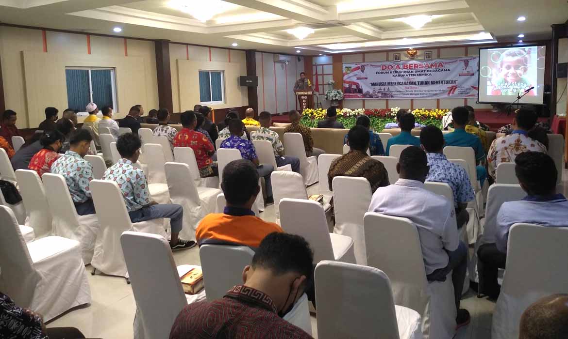 Gelar Doa Bersama Dengan Para Kepala Sekolah dan Perwakilan OSIS SMA-SMK, FKUB Mimika Ajak Masyarakat Perangi Narkoba