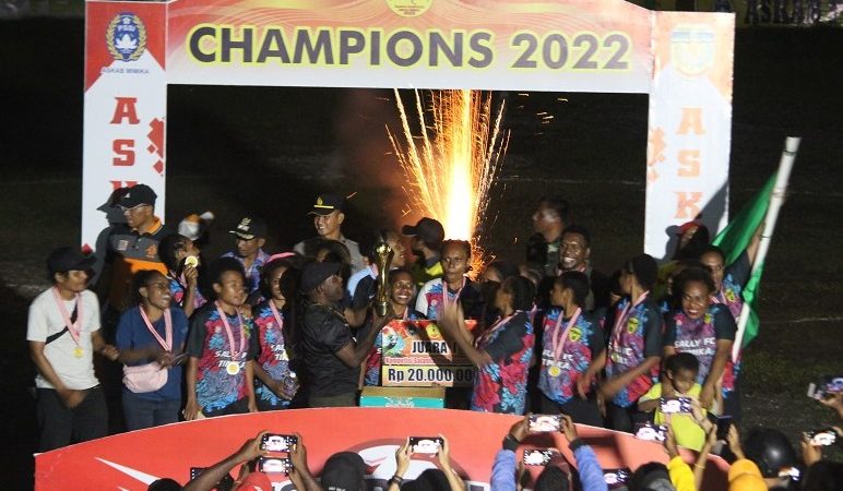 Gasak Mpaigelah 4-0, Sally FC Juarai Kompetisi Galanita Piala Bupati Mimika dan Putri Timika Peringkat ke III