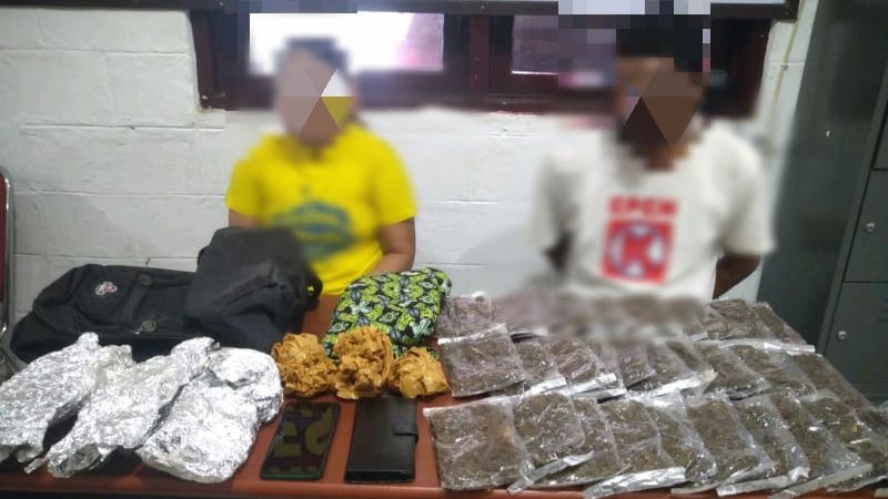 Bawa Ganja 30 Bungkus, Dua Orang Ini Dibekuk Satnarkoba Polres Mimika