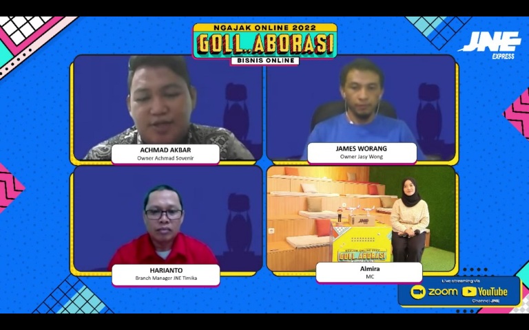 JNE Dukung UMKM Timika Bangkit Pasca Pandemi dalamWebinar Ngajak Online 2022