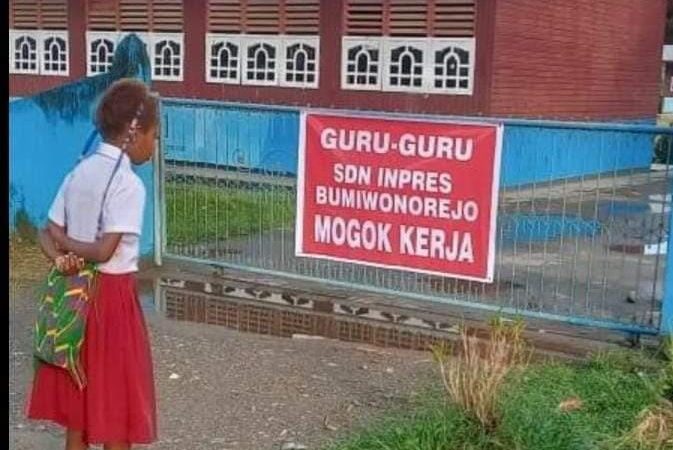 Kepsek Pamalas Masuk Sekolah, Guru SDN Inpres Bumi Wonorejo Nabire Mogok Kerja