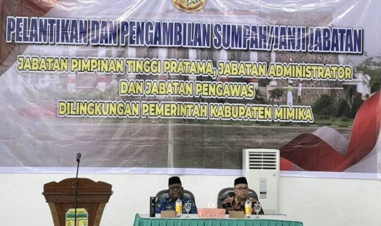 Beberapa Pejabat Lingkup Pemda Mimika Diganti, Ini Daftarnya
