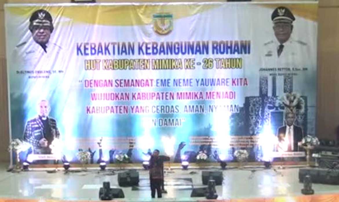 KKR Peringatan HUT Mimika ke-26 : Kita mempunyai kerinduan yang sama yaitu Papua diberkati