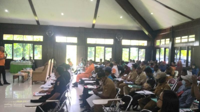 BPBD Mimika Gelar Sosialisasi KIE Rawan Bencana