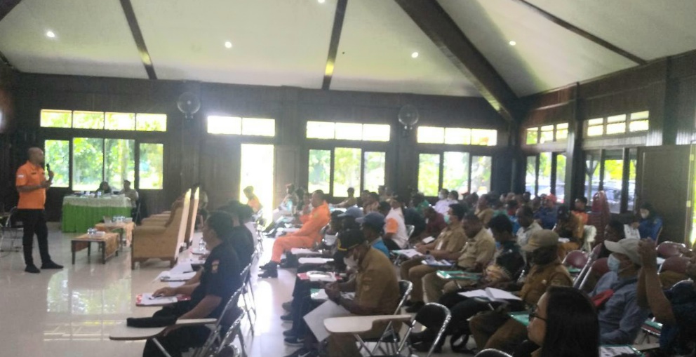 BPBD Mimika Gelar Sosialisasi KIE Rawan Bencana