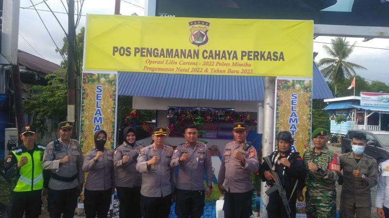 Kabid Humas Polda Papua Tinjau Langsung Posko Pengamanan Natal dan Tahun Baru di Timika
