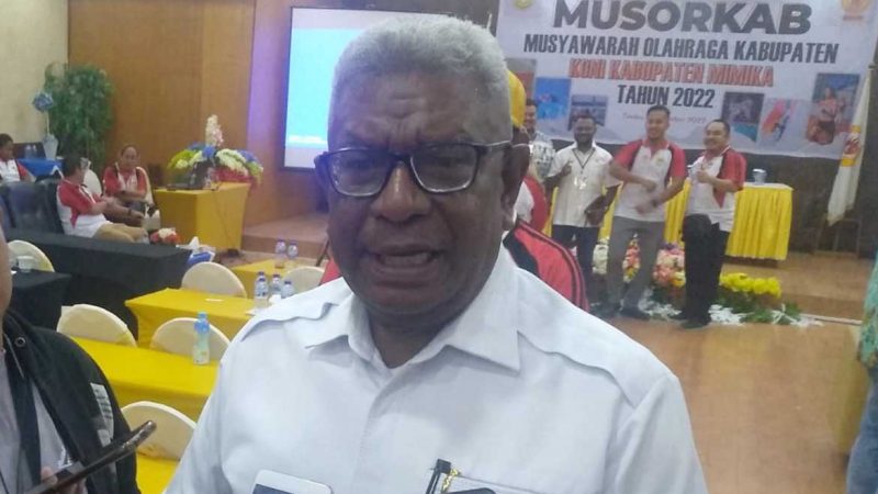 Jabat Ketua Umum KONI, Johannes Rettob Berkomitmen Bangun Olahraga di Kabupaten Mimika