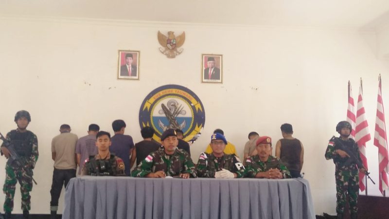 Diduga Gelapkan Konsentrat Milik PT Freeport Indonesia,Sembilan Orang Ini Ditangkap Lanal Timika