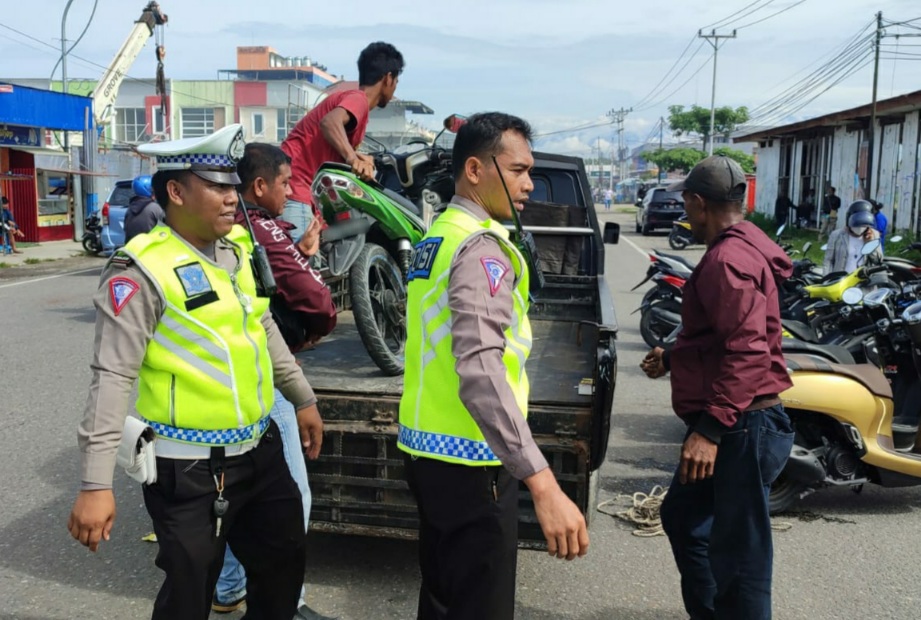 Gelar Razia 30 Menit , Satlantas Polres Mimika Amankan Puluhan Unit Kendaraan