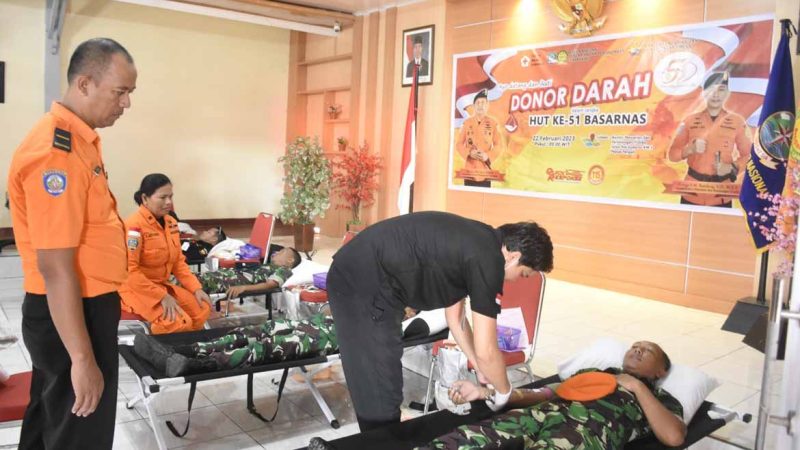 Sambut HUT Basarnas Ke-51, SAR Timika Gelar Kegiatan Donor Darah