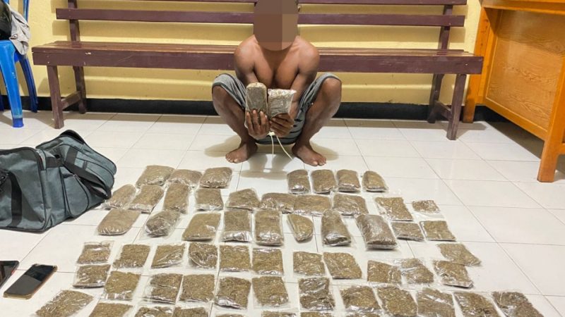 Bawa 2,4 Kilogram Ganja, Pemuda Diamankan Polisi