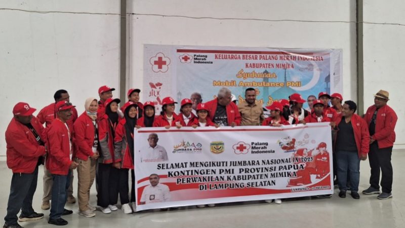 Ketua PMI Mimika John Rettob Lepas Peserta Jumbara Nasional ke IX Lampung