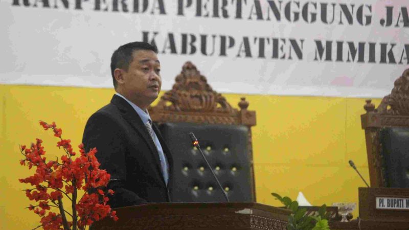 Jawaban Pemerintah Terhadap Pandangan Umum Fraks-Fraksi DPRD, Ini Penjelasan Pj.Bupati Mimika