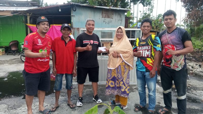 The Maczman Korwil Mimika Bantu Anggotanya Terkena Musibah Kebakaran
