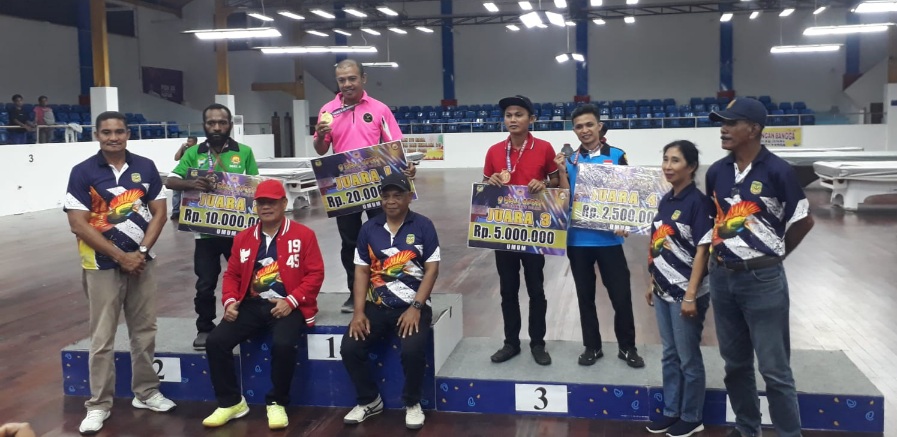 9 Ball Open Tournament Biliar Resmi Ditutup, Rocky Pattinama Sabet Juara Satu Kategori Umum