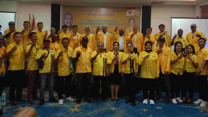 Pengurus BAPPILU dan BSNPG Dilantik, Golkar Mimika Optimis Menang Pada Pemilu  2024