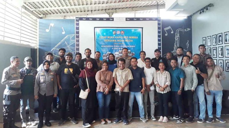 Wujudkan Pemilu Damai, Kapolres Mimika Gelar Silahturahmi dan Diskusi Bareng Jurnalis Mimika