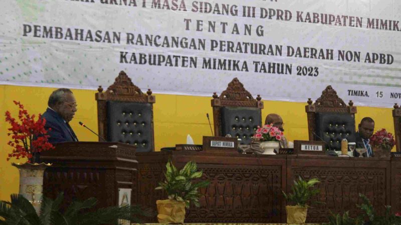 Delapan Raperda Diajukan Eksekutif Untuk Dibahas dan Disahkan DPRD Mimika