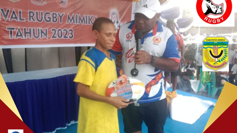 Tim Rugby Kokonao Tampil Sebagai Juara Kategori SD Pada Festival Rugby Mimika 2023