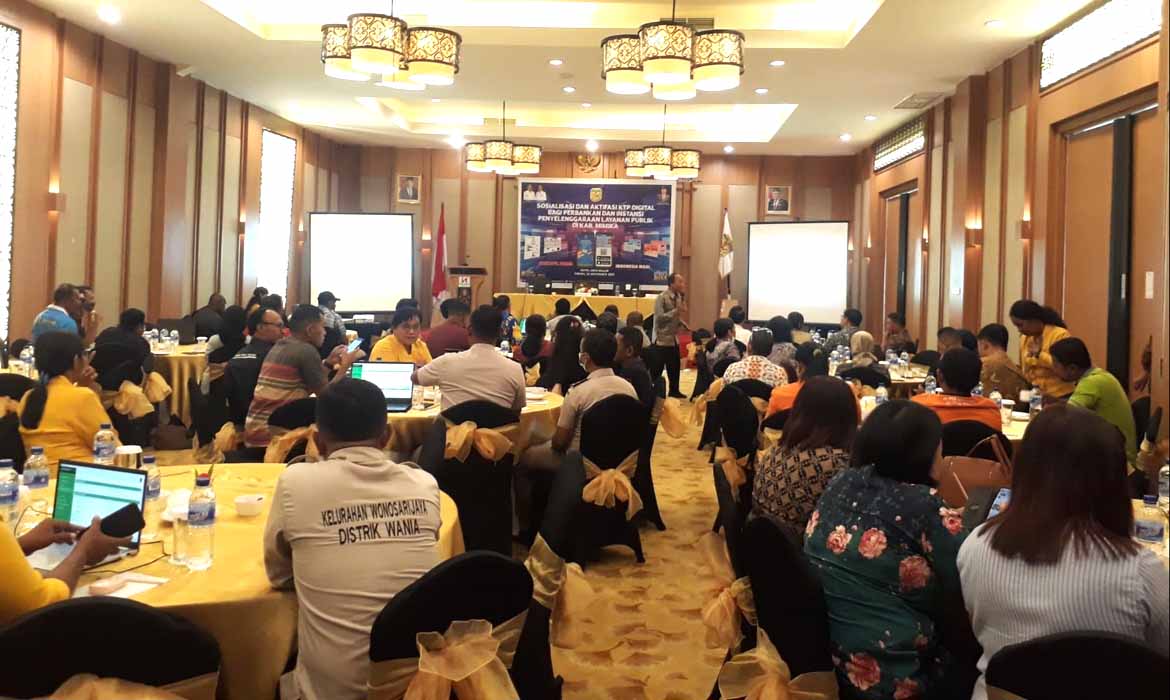 Disdukcapil Mimika Sosialisasikan KTP Digital bagi Perbankan dan Instansi Pelayanan Publik