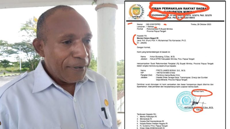 Sekwan Gat Tebay Klarifikasi Surat Terkait Rekomendasi Pj Bupati Mimika Yang Ditandatangani Oleh Ketua DPRD