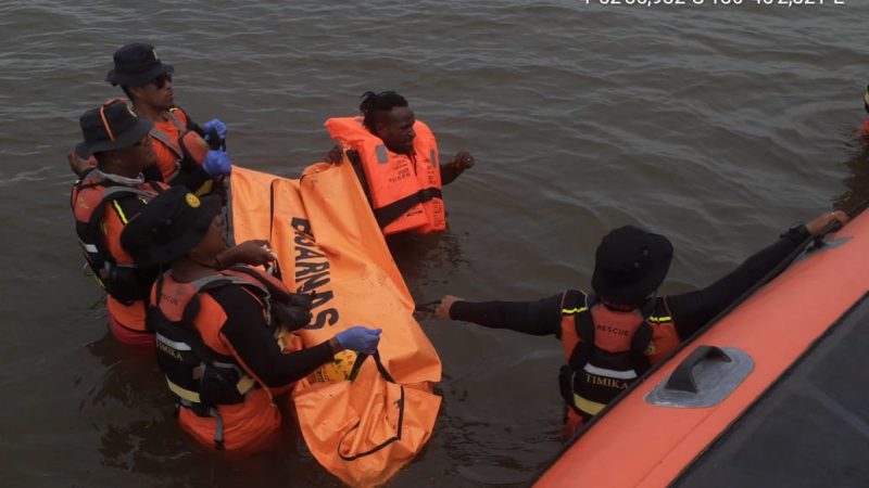 Tim SAR Gabungan Berhasil Temukan Korban Tenggelam di Pantai Nadja Pomako Timika