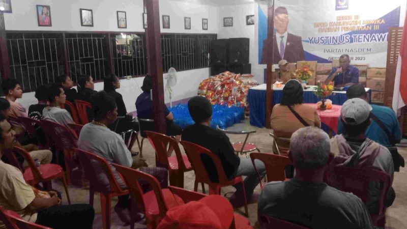 Reses Perdana Yustinus Tenawe, Sampaikan Terima Kasih Kepada Warga Yang Sudah Mendukungnya