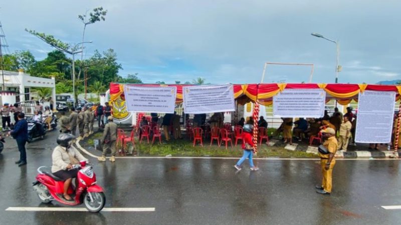 Solidaritas ASN OAP Kosongkan Kantor Bupati Mimika Minta Gubernur Datang Selesaikan Masalah