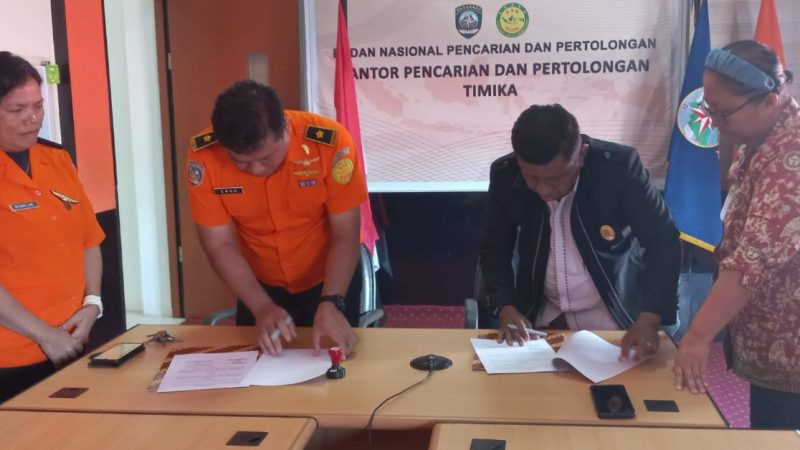 SAR Timika Tanda Tangani Kerjasama dengan PPNI Mimika