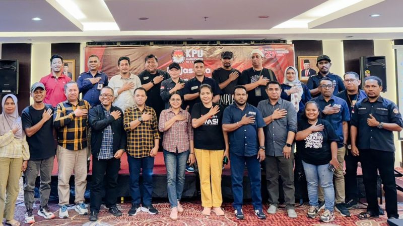 JMSI Mimika dan Sejumlah Media Kerjasama Dengan  KPU, Sukseskan Tahapan Pilkada Mimika 2024