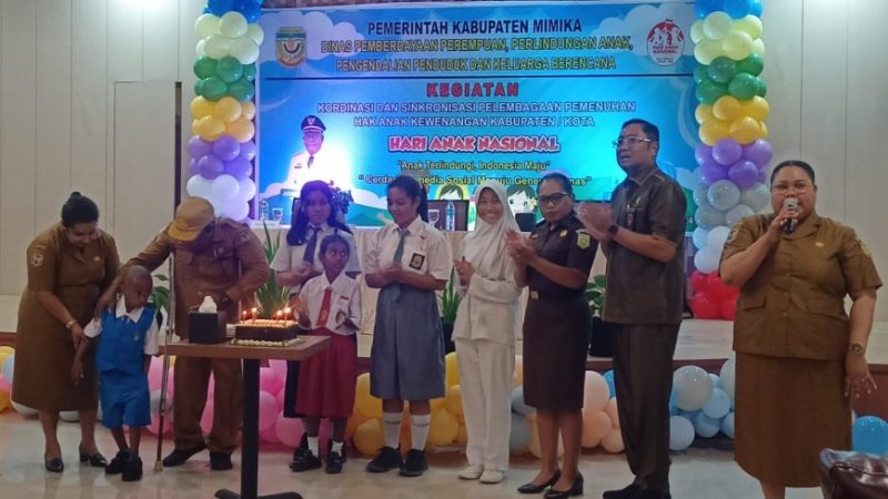 Peringatan Hari Anak Nasional di Mimika Diwarnai Berbagai Kegiatan 